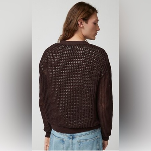 NWOT Urban Outfitters BDG Beach Cardigan Unisex Chocolate Brown Size S - Picture 4 of 10